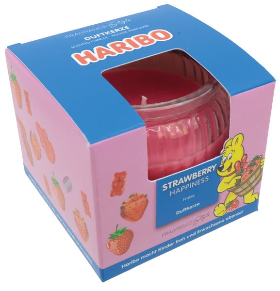Haribo Duftkerze Strawberry Happiness – 85 g
