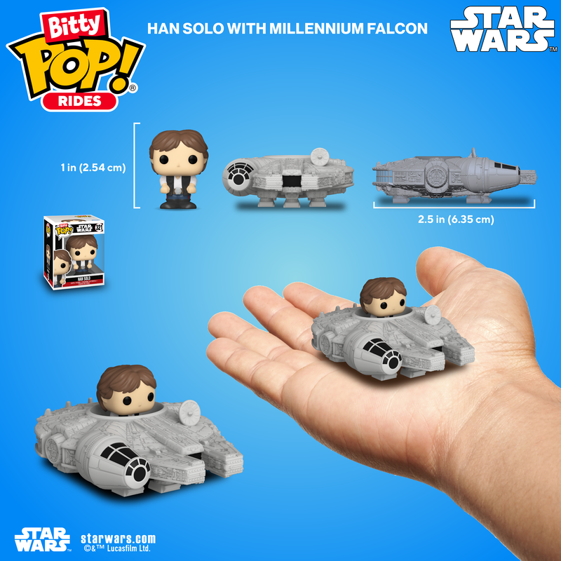 Funko Bitty POP! Han Solo und Millennium Falcon – offizielle Produktansicht